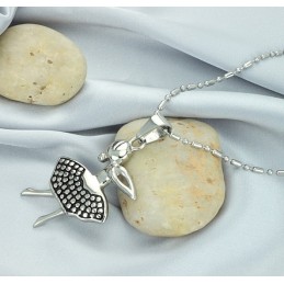 Collana In Titanio Con Ballerina Di Qualità Queen Of Female Ballet Girl