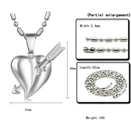Collana In Titanio Con Cuore Da Donna Venduta Bene In Tutto Il Mondo