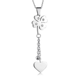 Collana In Titanio A Forma Di Trifoglio Femminile, Qualità E Quantità Garantite