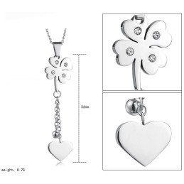Collana In Titanio A Forma Di Trifoglio Femminile, Qualità E Quantità Garantite