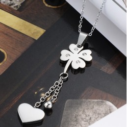 Collana In Titanio A Forma Di Trifoglio Femminile, Qualità E Quantità Garantite