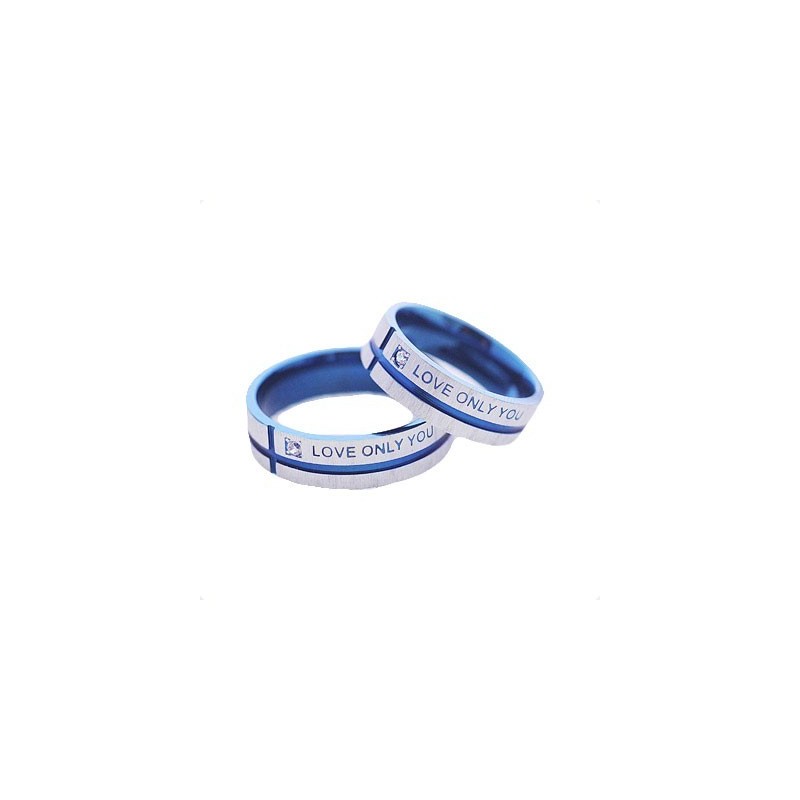 Anello Destro In Titanio "Love Only You" Per Coppie Anello Destro In Titanio "Love Only You" Per Coppie