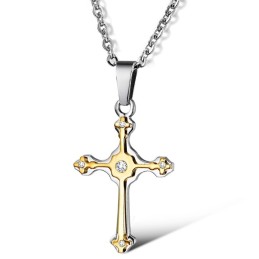 Collana In Titanio Con Croce Femminile Facile Da Usare Con Strass