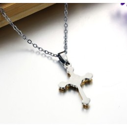Collana In Titanio Con Croce Femminile Facile Da Usare Con Strass