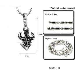 Collana Classica In Titanio Da Uomo Facile Da Usare