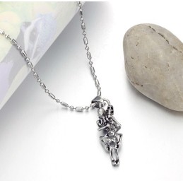 Collana In Titanio Con Teschio Maschile Di Qualità Stabile