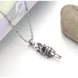 Collana In Titanio Con Teschio Maschile Di Qualità Stabile