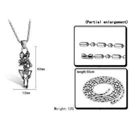 Collana In Titanio Con Teschio Maschile Di Qualità Stabile