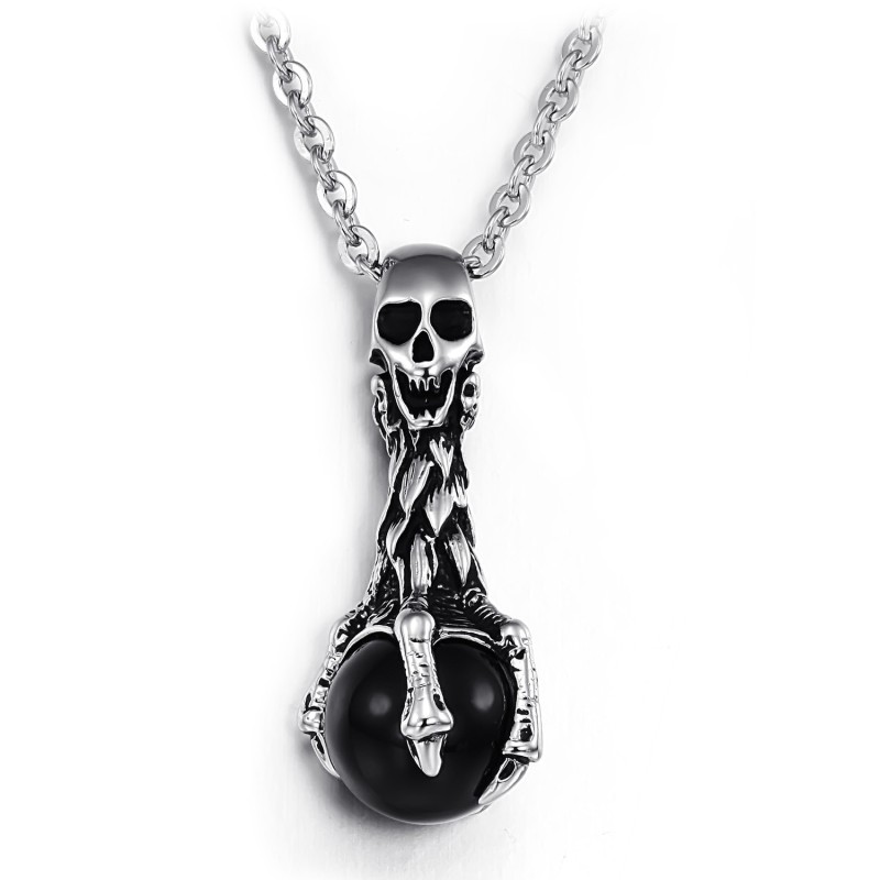 Collana In Titanio Con Teschio, Qualità E Quantità Garantite Collana In Titanio Con Teschio, Qualità E Quantità Garantite