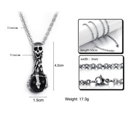 Collana In Titanio Con Teschio, Qualità E Quantità Garantite