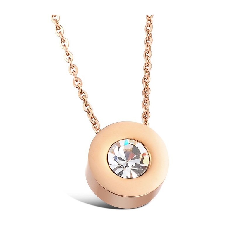 Collana Da Donna In Titanio Di Qualità Stabile Con Strass Collana Da Donna In Titanio Di Qualità Stabile Con Strass