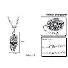 Collana In Titanio Con Demone Maschile "Il Re Della Quantità"