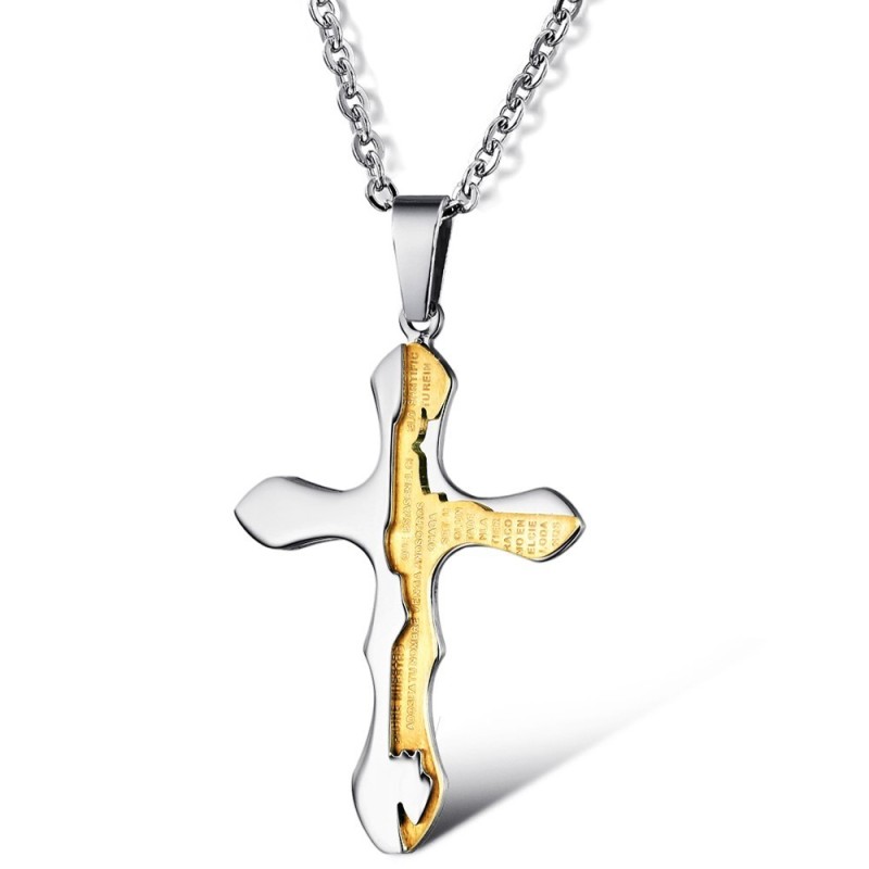 Collana In Titanio Con Croce Di Alta Qualità Collana In Titanio Con Croce Di Alta Qualità