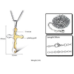Collana In Titanio Con Croce Di Alta Qualità