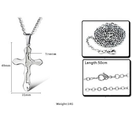 Collana In Titanio Con Croce Facile Da Usare