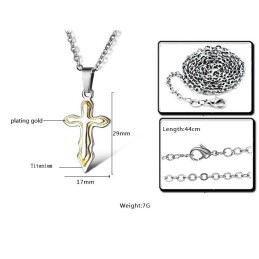 Collana In Titanio Con Croce Femminile Di Alta Qualità