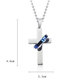 Ciondolo E Collana In Titanio Con Croce In Stile Moda