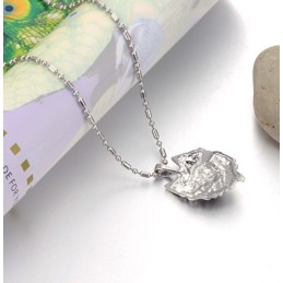 Collana In Titanio Con Totem Del Lupo Da Uomo, Completa Nelle Specifiche