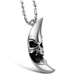 Collana In Titanio Di Alta Qualità A Forma Di Luna Da Uomo