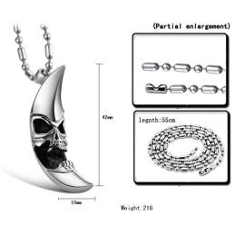 Collana In Titanio Di Alta Qualità A Forma Di Luna Da Uomo