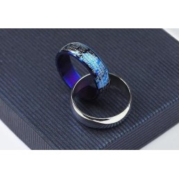 Ciondolo E Collana In Titanio Con Croce Biblica Blu E Argento