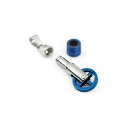 Ciondolo E Collana In Titanio Monociclo Blu E Argento