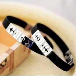 Braccialetti In Titanio Con Simboli Per Coppie Di Uomini E Donne