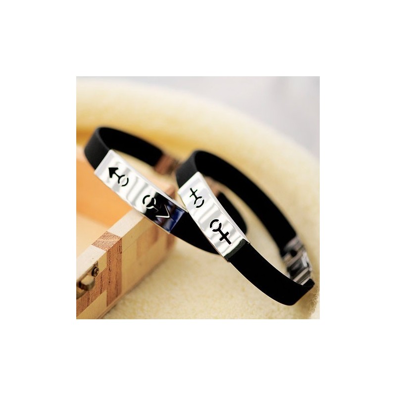 Braccialetti In Titanio Con Simboli Per Coppie Di Uomini E Donne Braccialetti In Titanio Con Simboli Per Coppie Di Uomini E Donne
