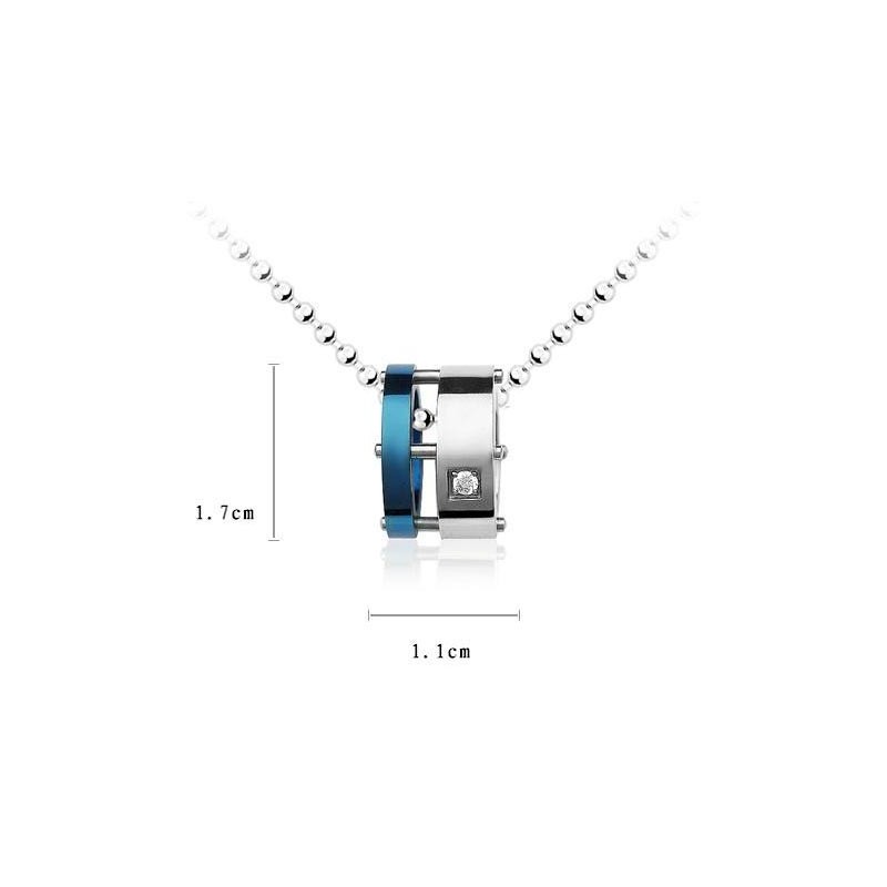 Collana Con Ciondolo In Titanio Puro Con Rullo Blu Da Uomo (Nuovo) Collana Con Ciondolo In Titanio Puro Con Rullo Blu Da Uomo (Nuovo)