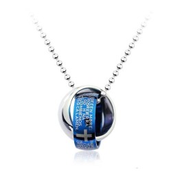 Ciondolo E Collana Con Anelli In Titanio Da Uomo Super Cool