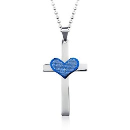 Collana E Ciondolo A Forma Di Croce Con Cuore Alla Moda E Cool