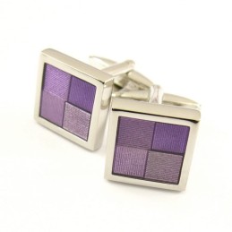 Gemelli Funky Quadrati In Titanio E Viola