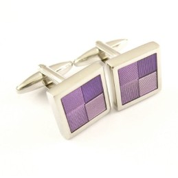 Gemelli Funky Quadrati In Titanio E Viola