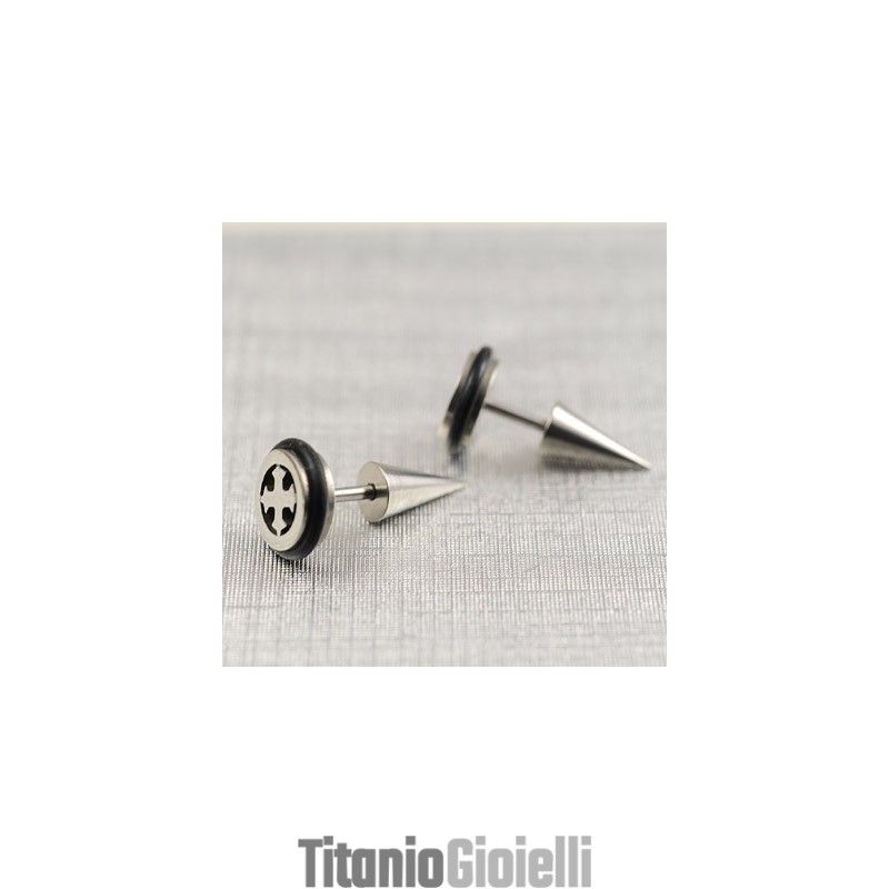 Orecchini A Croce In Titanio