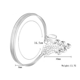Bracciale In Titanio A Forma Di Cuore Per Donna, Qualità E Quantità Garantite