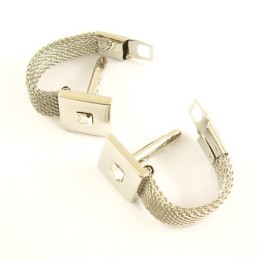 Gemelli In Titanio Dal Design Speciale Con Diamante