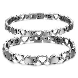 Bracciale In Titanio A Forma Di Cuore Cavo "The King Of Quantity" Per Gli Innamorati