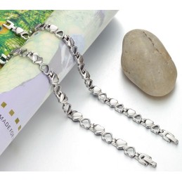 Bracciale In Titanio A Forma Di Cuore Cavo "The King Of Quantity" Per Gli Innamorati