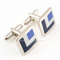 Gemelli Polyline In Titanio Blu Navy