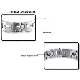 Bracciale In Titanio Di Qualità Queen Of Quality Per Amanti Con Strass