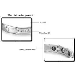 Bracciale In Titanio Magnetico Di Qualità Affidabile Per Gli Amanti Con Strass