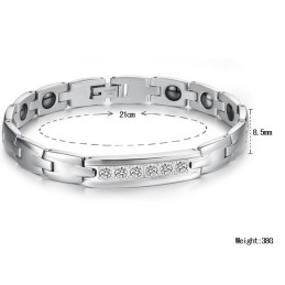Bracciale In Titanio Magnetico Di Qualità Affidabile Per Gli Amanti Con Strass