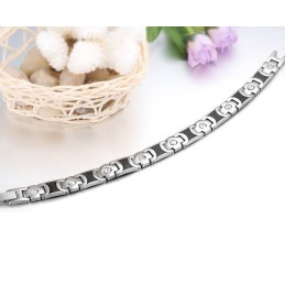 Bracciale In Titanio Per La Salute Di Qualità Superiore Per Gli Amanti Con Strass