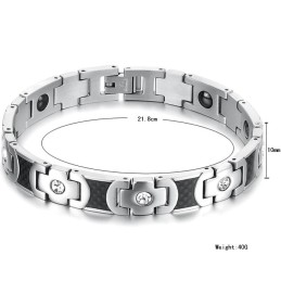 Bracciale In Titanio Per La Salute Di Qualità Superiore Per Gli Amanti Con Strass