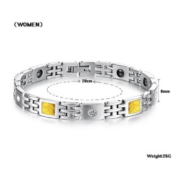 Bracciale In Titanio Magnetico Di Qualità Superiore Per Amanti Con Strass