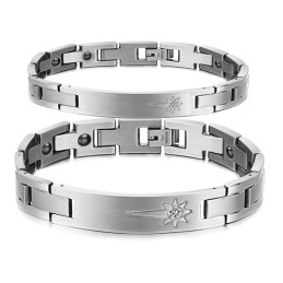 Per Godere Di Un'Alta Reputazione In Patria E All'Estero Bracciale In Titanio Per Amanti Con Diamante