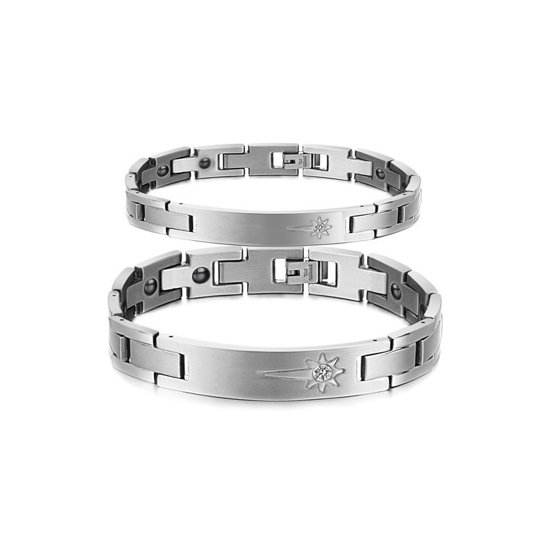Per Godere Di Un'Alta Reputazione In Patria E All'Estero Bracciale In Titanio Per Amanti Con Diamante Per Godere Di Un'Alta Reputazione In Patria E All'Estero Bracciale In Titanio Per Amanti Con Diamante