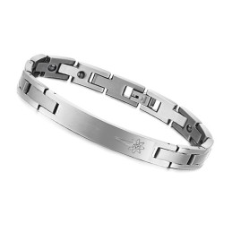 Per Godere Di Un'Alta Reputazione In Patria E All'Estero Bracciale In Titanio Per Amanti Con Diamante