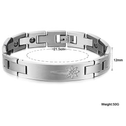 Per Godere Di Un'Alta Reputazione In Patria E All'Estero Bracciale In Titanio Per Amanti Con Diamante