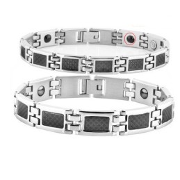 Bracciale In Titanio E Magnetite Queen Of Quality Health Per Amanti Con Diamante